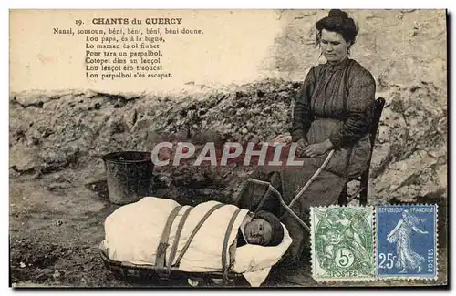 Cartes postales Folklore Chants du Quercy Enfant Bebe