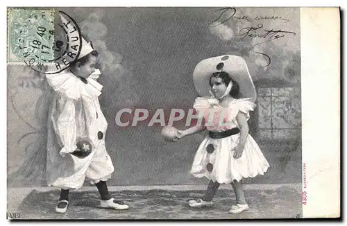 Cartes postales Diabolo Enfants Pierrot