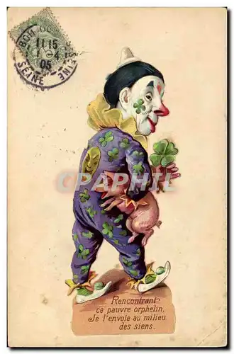 Cartes postales Cirque Clown