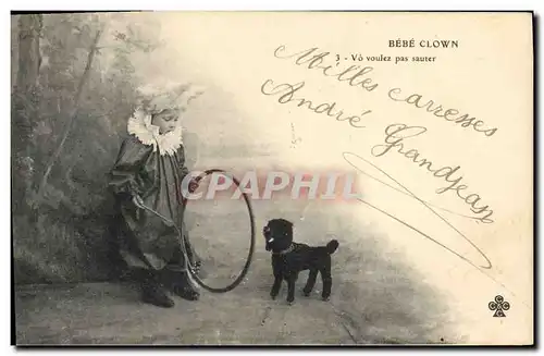Cartes postales Cirque Bebe Clown