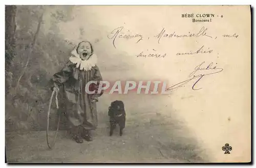 Cartes postales Cirque Bebe Clown