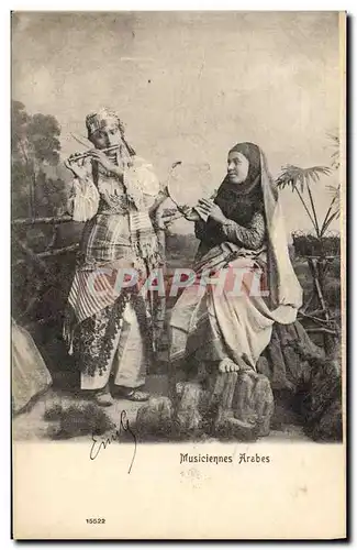 Cartes postales Folklore Musiciennes arabes