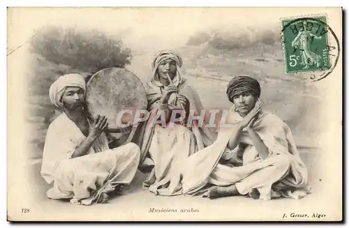 Cartes postales Folklore Musiciens arabes