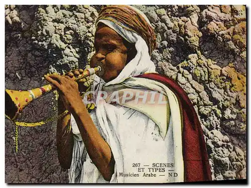 Cartes postales Folklore Musicien arabe Afrique du Nord