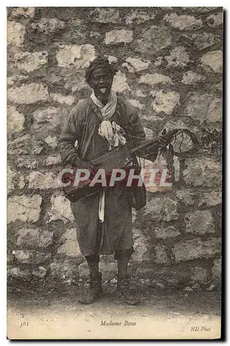 Cartes postales Folklore Madame Bono Afrique du Nord