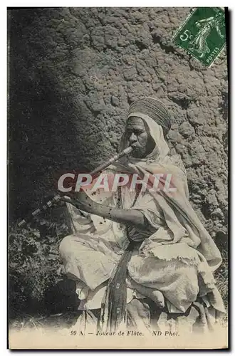 Cartes postales Folklore Joueur de flute Afrique du Nord