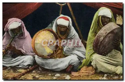 Cartes postales Folklore Musiciens aveugles Afrique du Nord