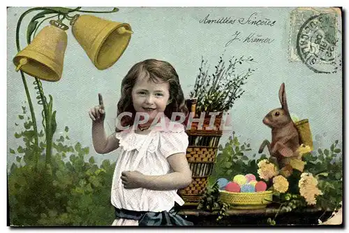 Cartes postales Lapin Enfant