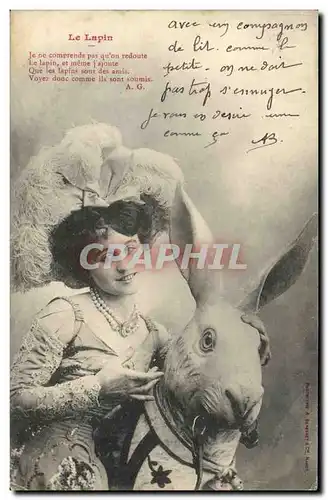 Cartes postales Lapin Femme