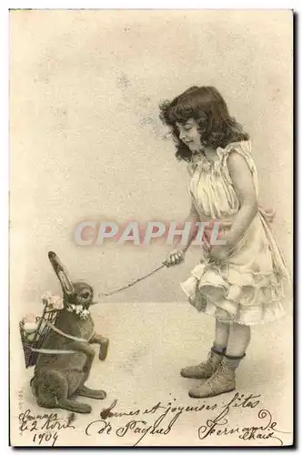 Cartes postales Lapin Enfant