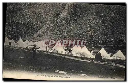 Ansichtskarte AK Militaria Un camp de Chasseurs Alpins