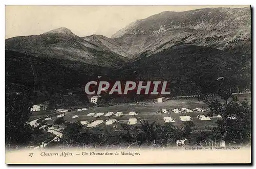 Ansichtskarte AK Militaria Chasseurs Alpins Un bivouac dans la montagne