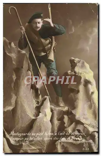 Cartes postales Militaria Chasseurs Alpins