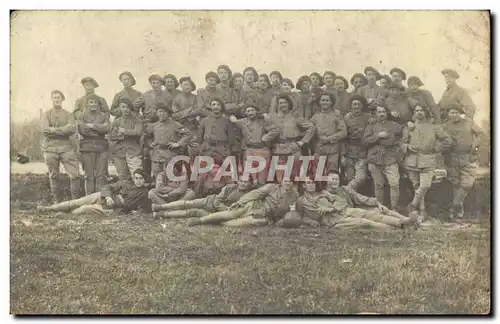 CARTE PHOTO Militaria Chasseurs Alpins