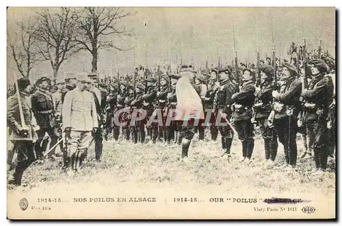 Cartes postales Militaria Chasseurs Alpins Alsace Nos poilus