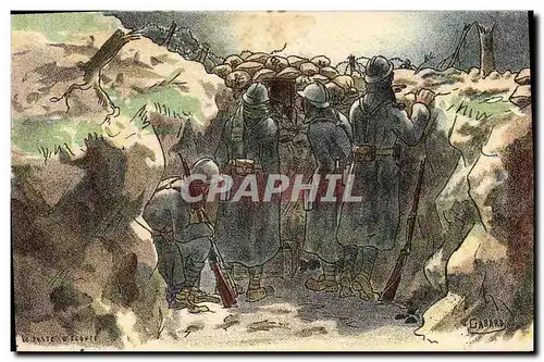 Cartes postales Militaria Le poste d&#39ecoute