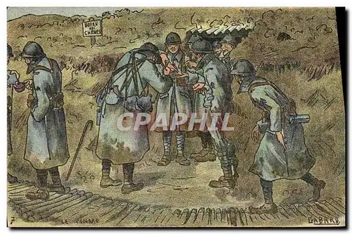 Cartes postales Militaria Le pinard