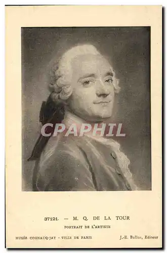 Cartes postales Quentin de la Tour Portrait de l&#39artiste Musee Coqnacq Jay Paris