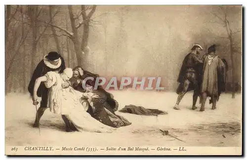 Cartes postales Chantilly Musee Conde Suites d&#39un bal masque Gerome