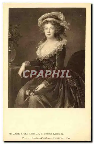 Cartes postales Madame Vigee Lebrun Prinzessin Lamballe