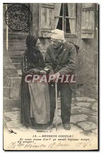 Cartes postales Folklore Heureux couple