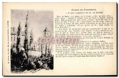 Cartes postales Folklore Contes de Fraimbois Les cabinets de M le Maire