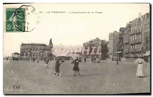 Ansichtskarte AK Le Treport L&#39esplanade de la plage Diabolo