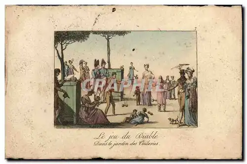 Cartes postales Le jeu du diable dans le jardin des Tuileries Diabolo