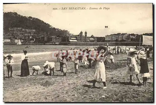 Cartes postales San Sebastian Escenas de Playas Diabolo