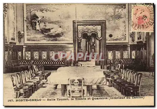 Cartes postales Monte Carlo Salle Touzet Le Trente et Quarante Interieur du Casino