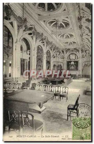 Cartes postales Casino Monte Carlo La salle Schmidt