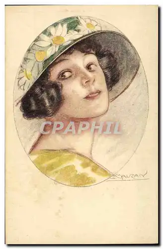 Cartes postales Fantaisie Illustrateur Mauzan Femme