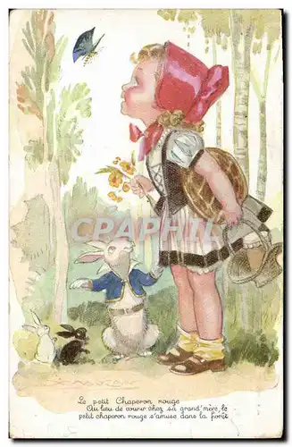 Cartes postales Fantaisie Illustrateur Mauzan Enfant Lapin