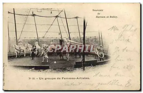 Cartes postales Cirque Barnum et Bailey Un groupe de femmes artistes