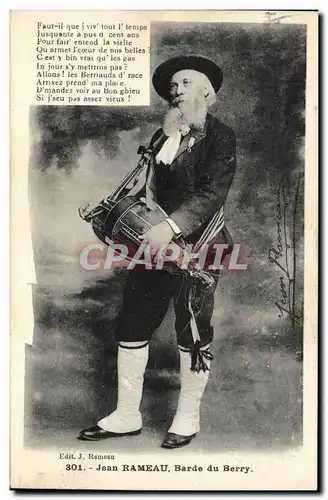 Cartes postales Folklore Jean Rameau Barde du Berry