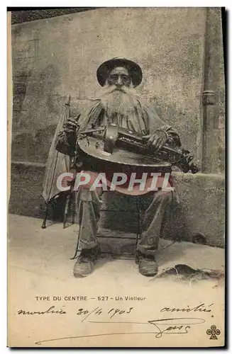 Cartes postales Folklore Type du centre Un Vielleur TOP