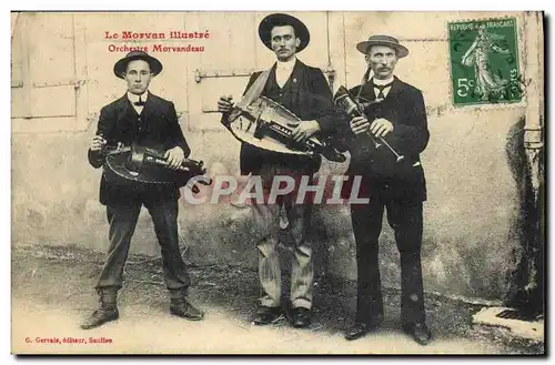 Cartes postales Folklore Morvan Orchestre Morvandeau TOP