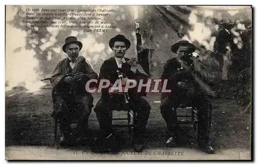 Cartes postales Folklore Un groupe de joueurs de Chabrette TOP