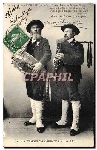 Cartes postales Folklore Les chansons de Jean Rameau illustrees Les maitres sonneurs du Berry TOP