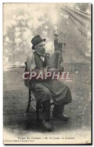 Cartes postales Folklore Type du Centre Un joueur de Chabrette