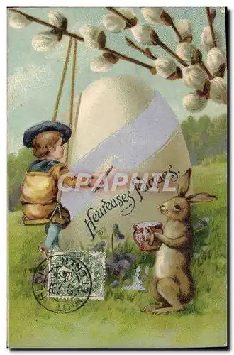 Ansichtskarte AK Lapin Lapins Enfant Oeuf