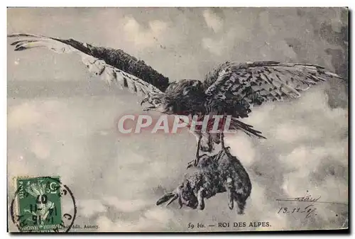 Cartes postales Lapin Lapins Rapace Roi des Alpes Chasse