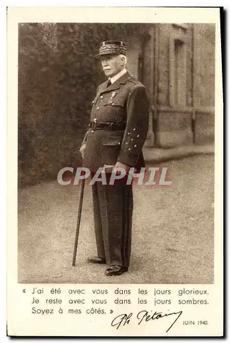 Cartes postales Militaria Philippe Petain