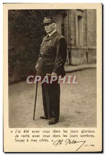 Ansichtskarte AK Militaria Philippe Petain