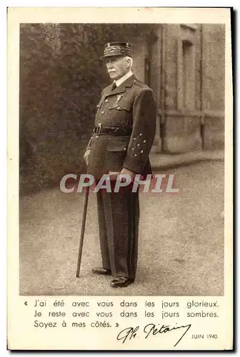 Ansichtskarte AK Militaria Philippe Petain