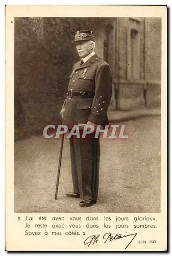 Ansichtskarte AK Militaria Philippe Petain