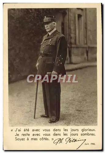 Cartes postales Militaria Philippe Petain