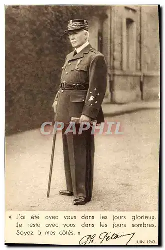 Ansichtskarte AK Militaria Philippe Petain