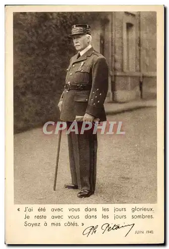 Cartes postales Militaria Philippe Petain