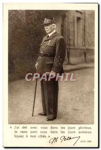 Cartes postales Militaria Philippe Petain